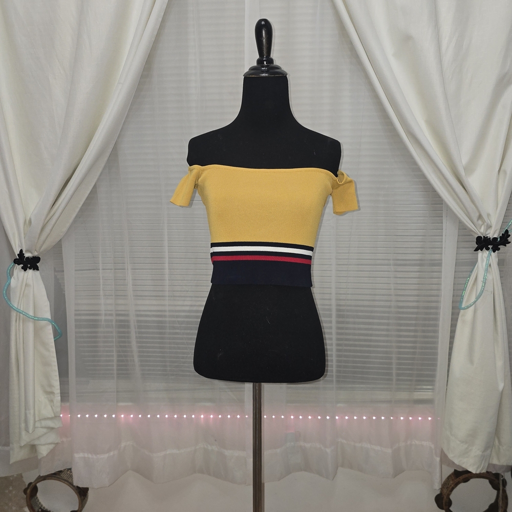 Mustard Off-Shoulder Women's Top